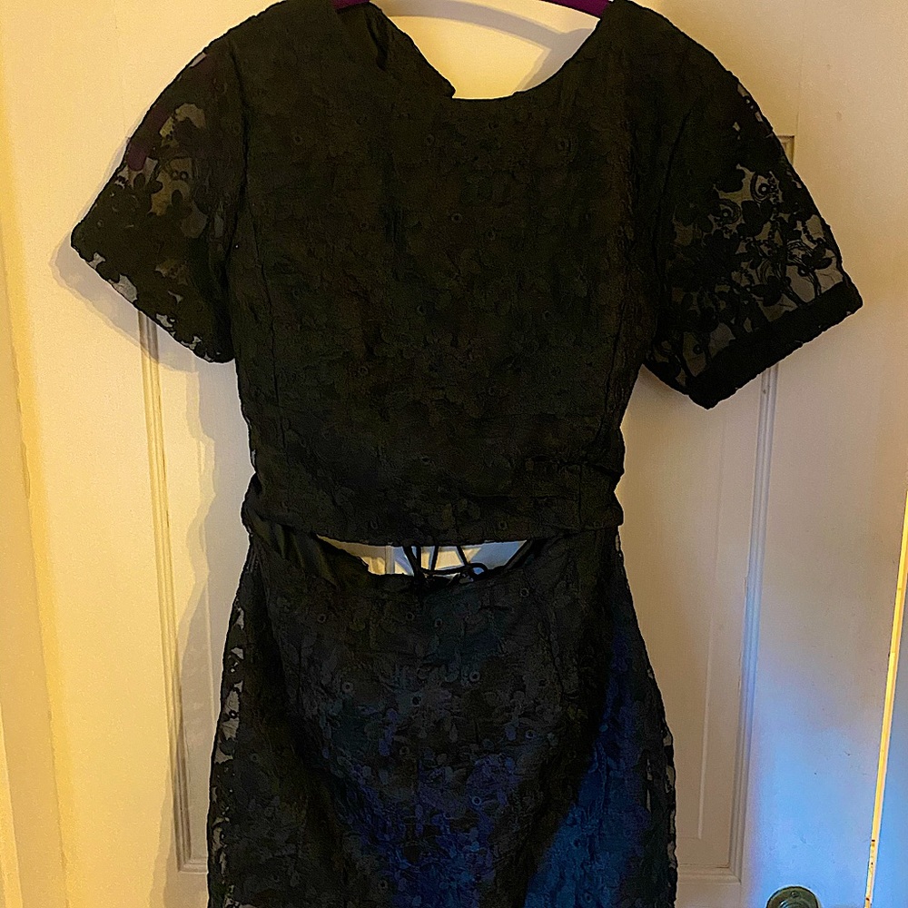 NWT black lulus two piece